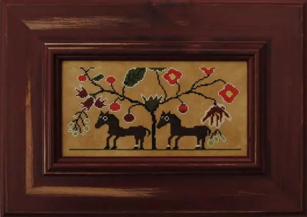 Genuine Two Horses by The Primitive Needle