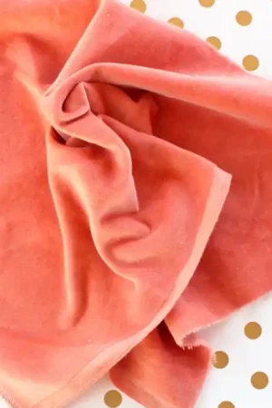 Best Price Shallot Pink Hand Dyed 100% Cotton Velveteen by Lady Dot Creates