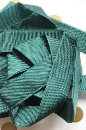 Sea Pickle Teal Ribbon by Lady Dot Creates Hand Dyed Clearance