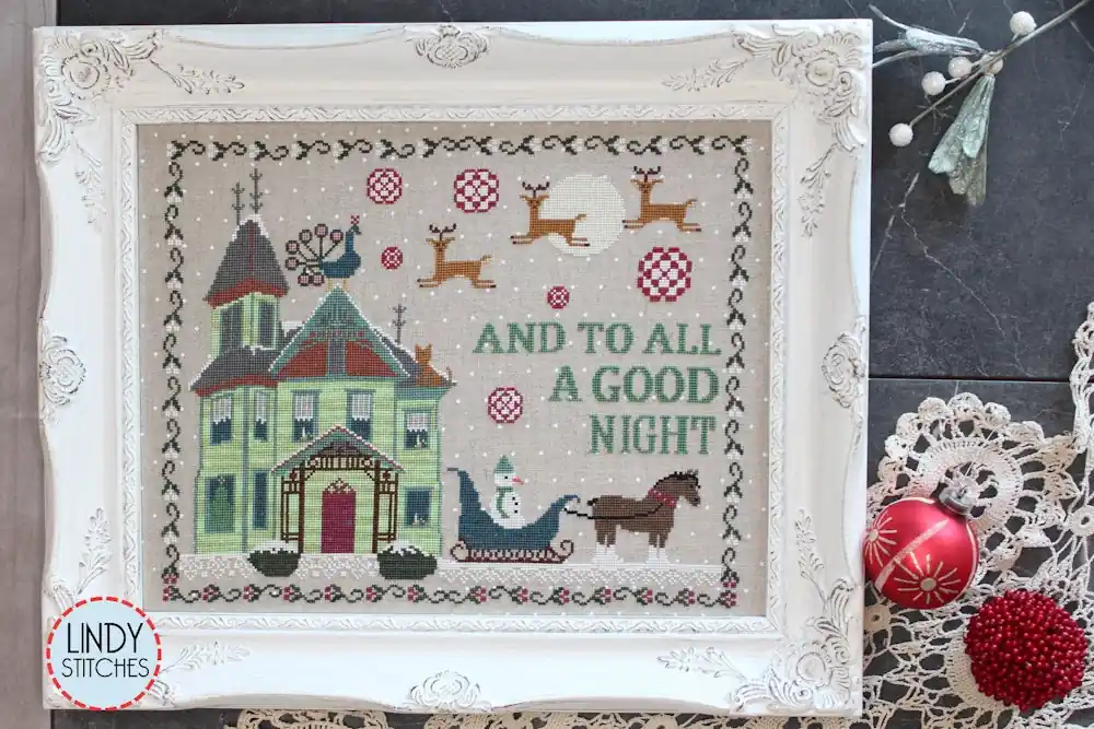 Top Pick And To All a Good Night Cross Stitch Pattern Lindy Stitches PDF
