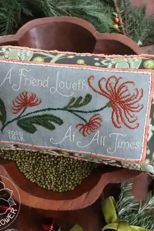 Trending SALE Friendship : Language of Flowers Cross Stitch Pattern Physical Copy The Blue Flower