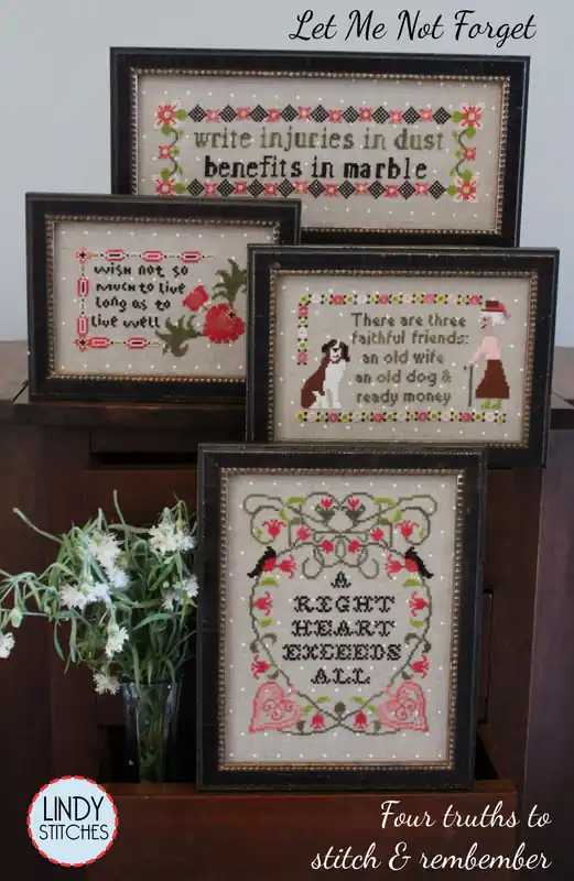 Let Me Not Forget Cross Stitch Pattern by Lindy Stitches Price Cut