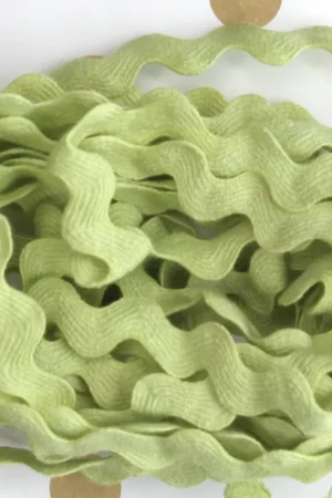 Certified Witch Face Green Rick Rack Trim by Lady Dot Creates Hand Dyed 3 Yards