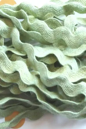 High Quality Grace Green Rick Rack Trim by Lady Dot Creates Hand Dyed 3 Yards