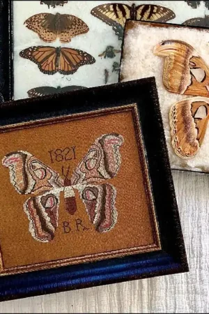 B.R.'s Moth Cross Stitch Pattern Kathy Barrick PHYSICAL copy Weekend Sale