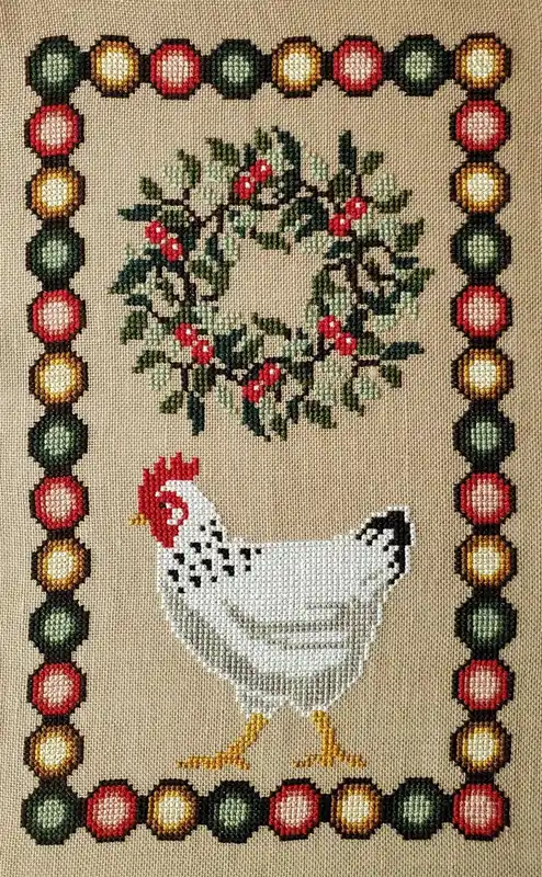 Christmas Chicken Cross Stitch Pattern by The Artsy Housewife Last Chance