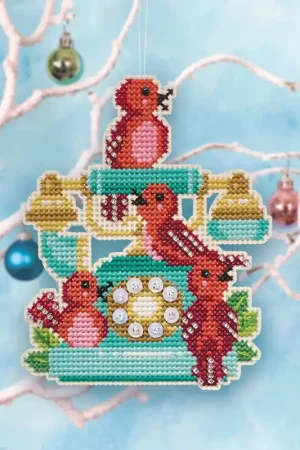 Calling Birds Satsuma Street Cross Stitch Ornament Kit New Arrival