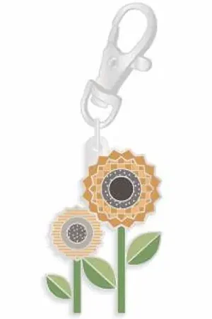 Lori Holt Autumn Enamel Happy Charm Sunflower Zipper Pull Super Sale