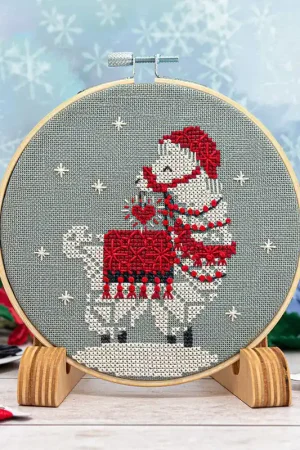 Snowflake Llama Ornament Cross Stitch Pattern by Counting Puddles Markdown