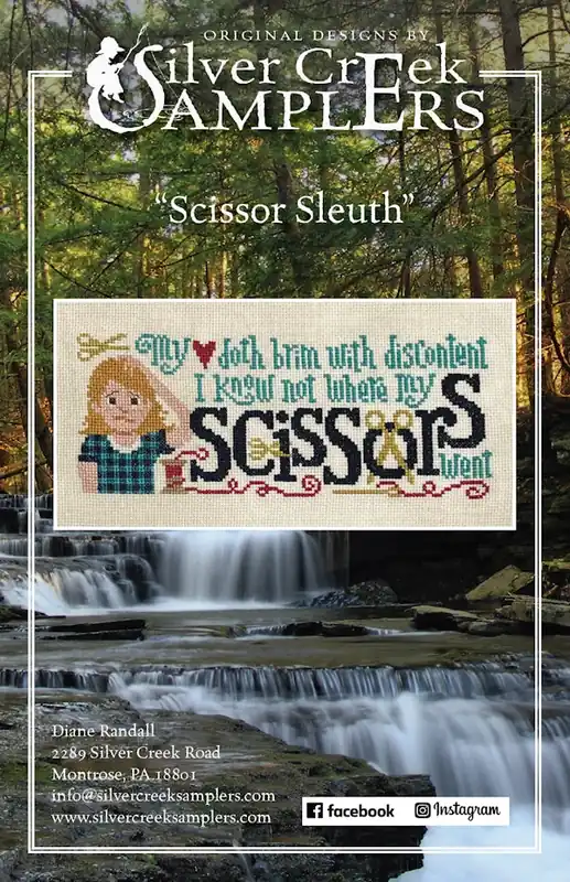 SALE Scissor Sleuth Cross Stitch Pattern by Silver Creek Samplers Must Have