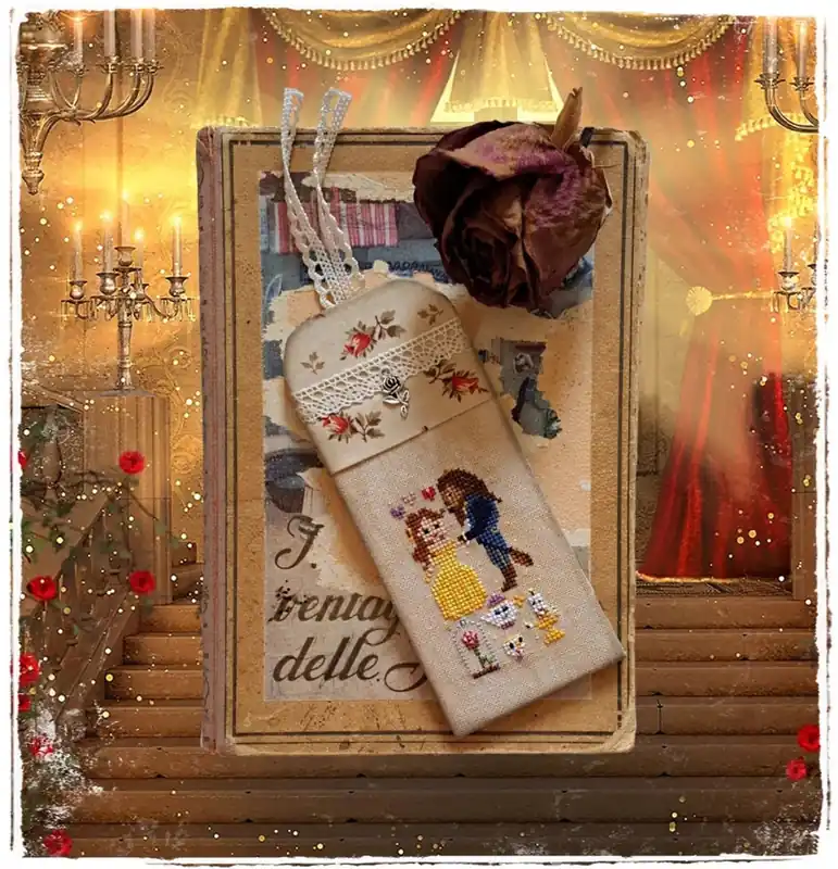 Budget SALE Beauty & the Beast No 2 Cross Stitch Pattern with Sticker Sheet by Fairy Wool in the Wood