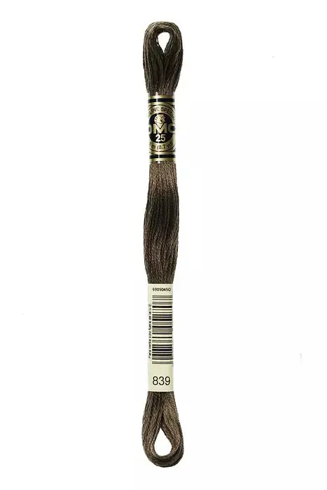 839 DMC Six Strand Cotton Embroidery Floss Modern