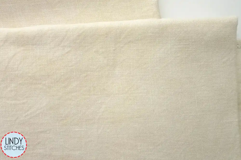 Hassle-Free Returns 56 count Cream & Sugar Linen Fiber on a Whim Hand Dyed Cross Stitch Fabric