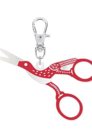 Affordable Lori Holt Enamel Happy Charm Stork Scissors