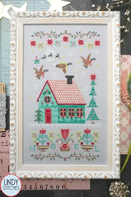 Snowflakes and Stars Cross Stitch Pattern by Lindy Stitches Super Sale