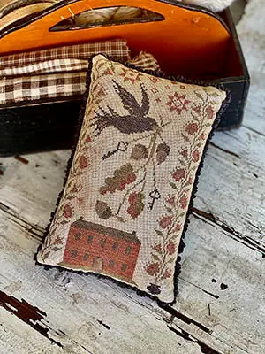Limited Offer As The Crow Flies Pinkeep Cross Stitch Pattern by Stacy Nash