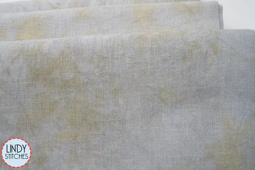 40 Count Grey Sand Newcastle Hand Dyed Linen by Xjudesign Free Shipping