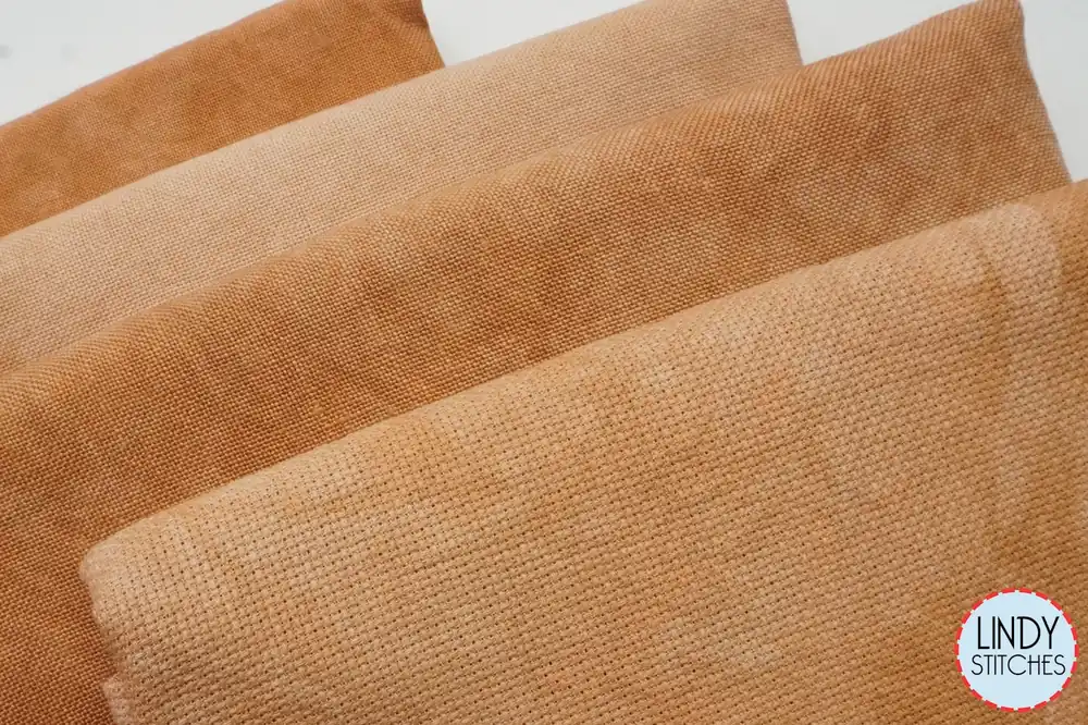 16 count Brick Aida Fiber on a Whim Hand Dyed Cross Stitch Fabric Hassle-Free Returns
