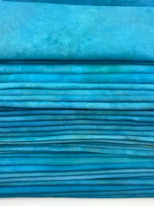 Express Delivery 16 count Blue Me Away Aida Cross Stitch Fabric by Fiberlicious