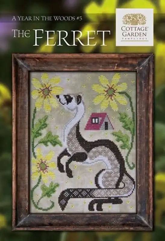 Weekend Sale The Ferret Year in the Woods #5 by Cottage Garden Samplings Cross Stitch Pattern PHYSICAL copy