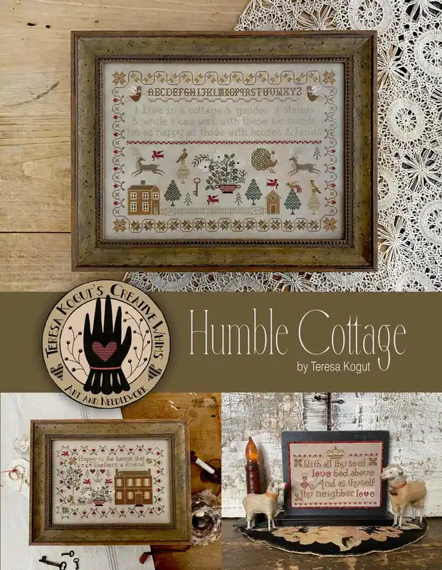 Price Drop Humble Cottage Booklet of Cross Stitch Patterns by Teresa Kogut Nashville Market