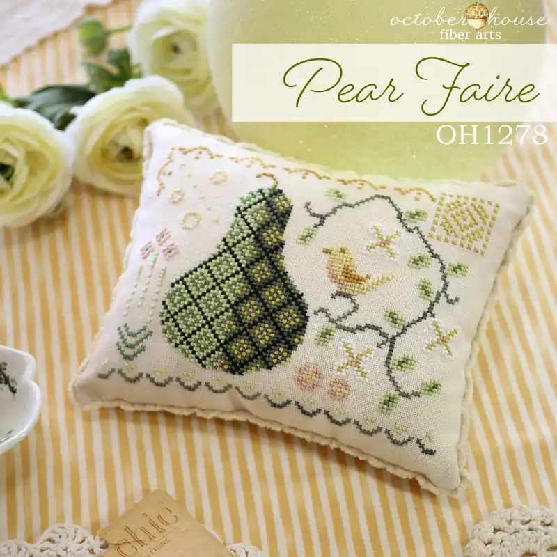 Weekend Sale Pear Faire October House Fiber Arts Cross Stitch Pattern Nashville Market