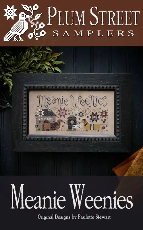 Meanie Weenies Cross Stitch Pattern by Plum Street Nashville Market Seasonal Sale
