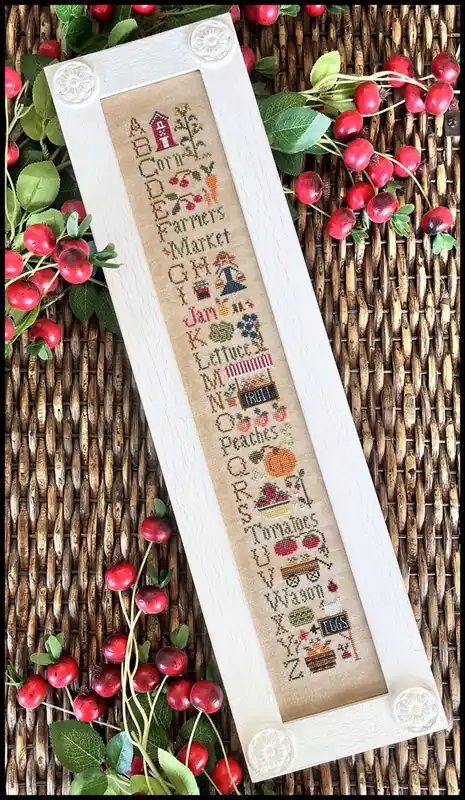 Seasonal Sale Farmer's Market Cross Stitch Chart by Little House Needleworks Nashville Market