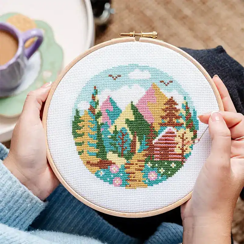 Forest Peaks - Cross Stitch Kit Beginner Friendly Cheap
