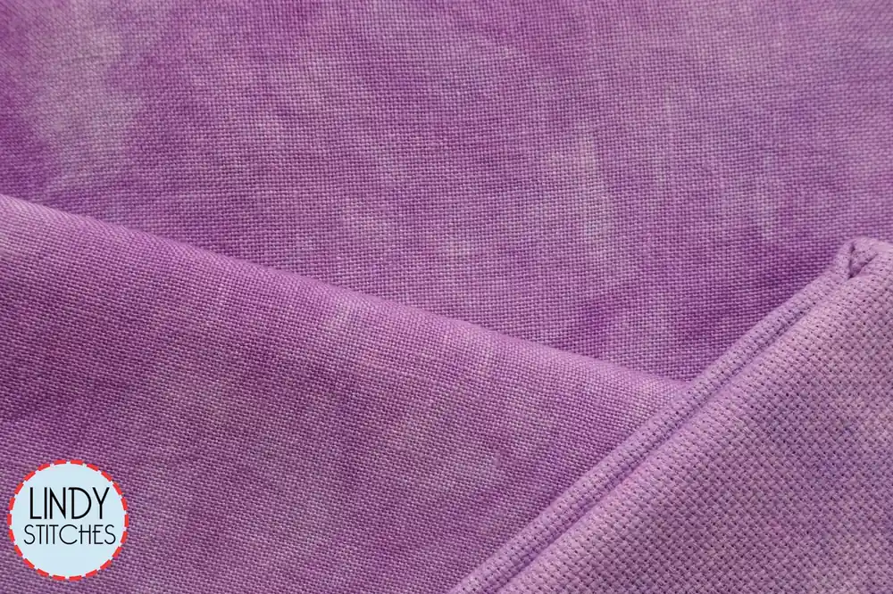 Don’t Miss Out 32 count Hydrangea Belfast Linen Fiber on a Whim Hand Dyed Cross Stitch Fabric