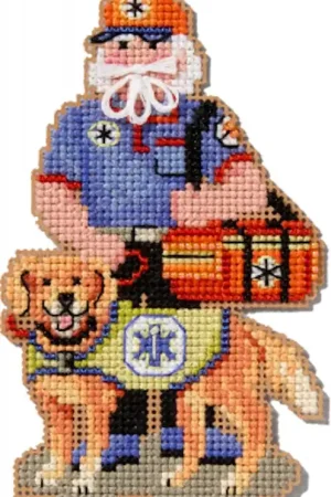 Express Delivery EMT Santa 1st Responder 2025 Mill Hill Ornament Kit with Beads