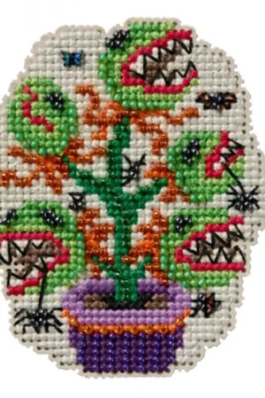 Final Sale Monster Plant Mill Hill Ornament Beads Cross Stitch Kit