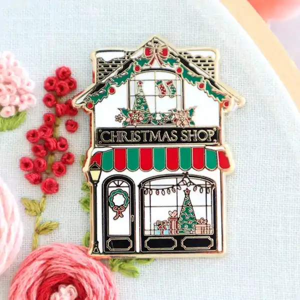Christmas Shop Magnetic Needleminder by Flamingo Toes Top Rated