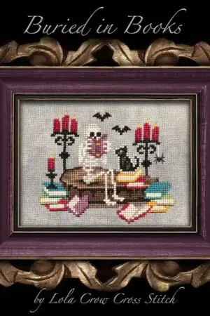 Lola Crow Buried in Books Cross Stitch Pattern Popular