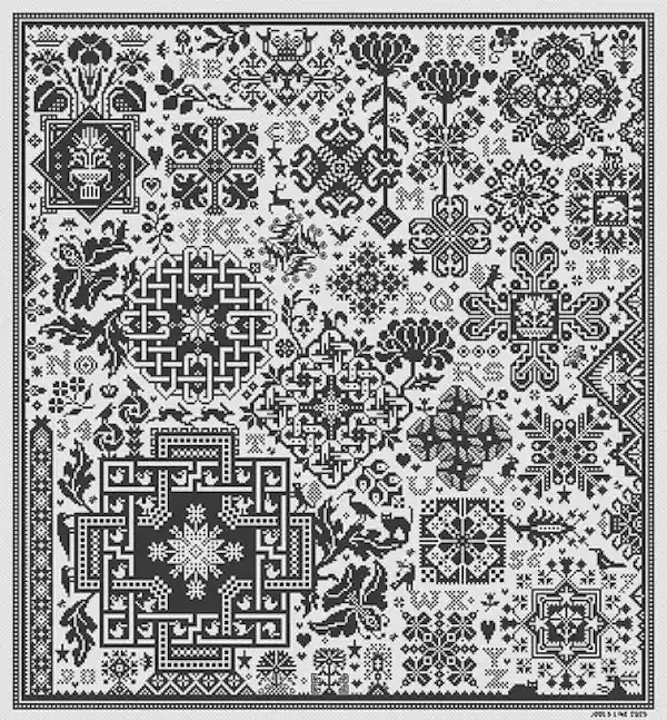 Long Dog Samplers Latitude Cross Stitch Pattern Professional Grade