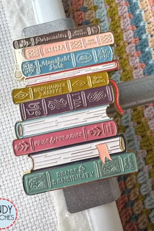 Fast Shipping Jane Austen Stacked Books LARGE Needle and Scissor Minder