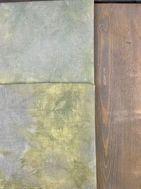 Exclusive 36 count Whispering Grove Linen Hand Dyed Cross Stitch Fabric by Forbidden Fiber Co