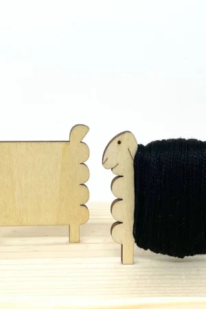 Nordic Sheep Wooden Thread Bobbins - Set of 10 Instant Buy