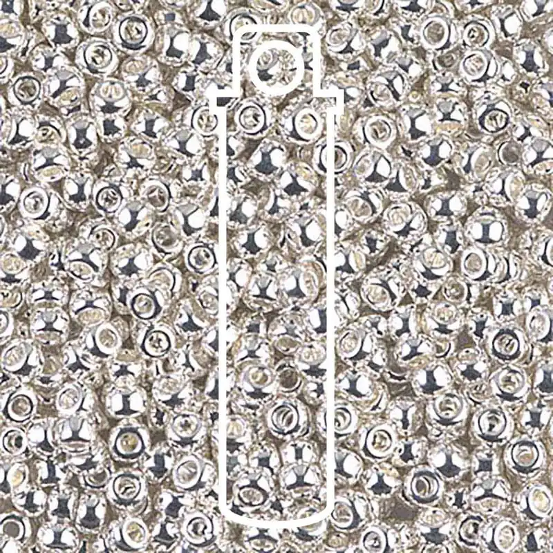 Miyuki Japanese Seed Beads Size 8/0 - Cut Miyuki Bright Sterling Plate (Color #9961) Must Have