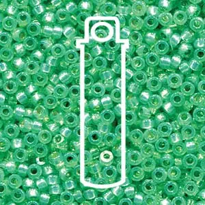 Miyuki Japanese Seed Beads Size 8/0 - Duracoat Silver Lined Dyed Mint Green (Color #94240) Editor’s Pick