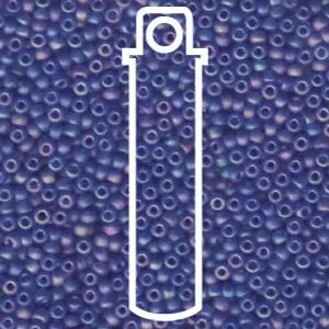 Bargain Miyuki Japanese Seed Beads Size 8/0 - Matte Transparent Sapphire Aurora Borealis (Color #9150FR)