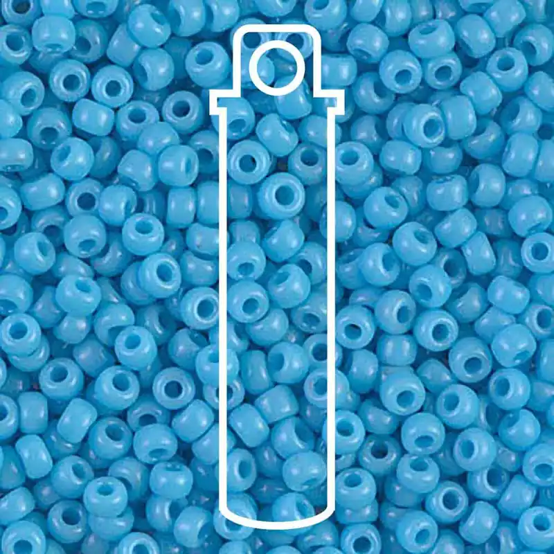 Miyuki Japanese Seed Beads Size 8/0 - Opaque Turquoise Blue (Color #9413) 22 Gram Tube Get Yours