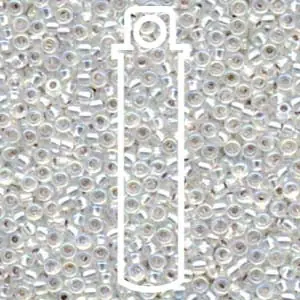 Place Order Miyuki Japanese Seed Beads Size 8/0 - Silver Lined Crystal Aurora Borealis (Color #91001)