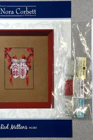 Buy Online Red Mittens w/Beads