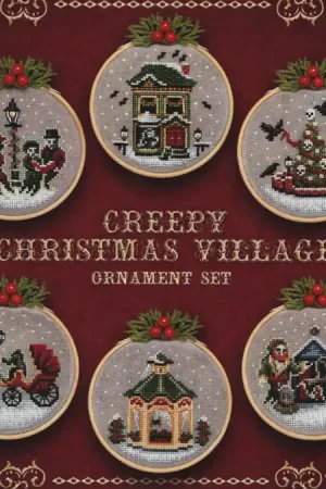 Free Delivery Creepy Christmas Village Ornament Set