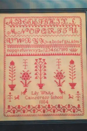 Bargain Lily White 1884 Sampler