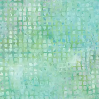 Bargain Wilmington Prints Sea Stars Batiks Light Green Squares and Triangles