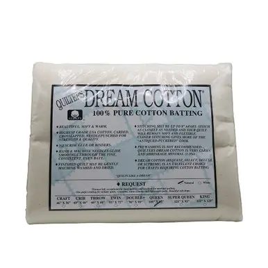 Trending Quilters Dream Cotton Natural Unbleached Request Loft Queen Size Quilt Batting