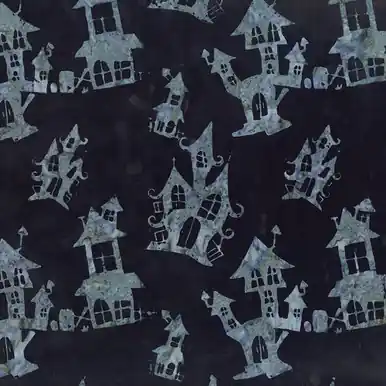 Flash Sale Timeless Treasures Fabrics Haunted Tonga Batiks Ghost Haunted Houses