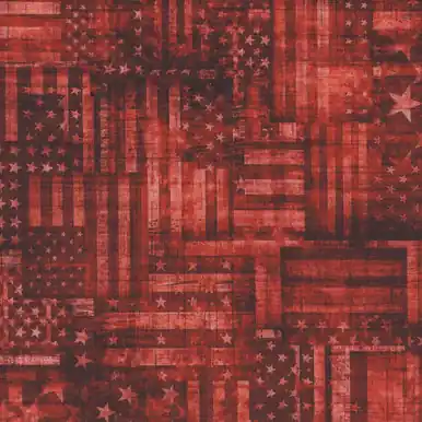 Same Day Shipping Quilting Treasures Fabrics 1776 by Dan Morris Red Tonal American Flag Patchwork